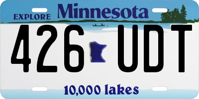 MN license plate 426UDT