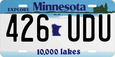 MN license plate 426UDU