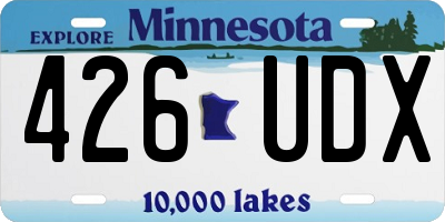 MN license plate 426UDX