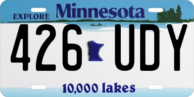 MN license plate 426UDY