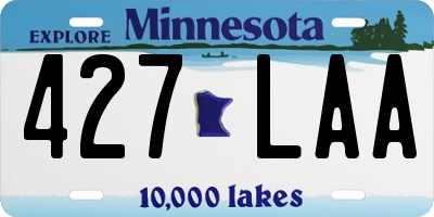 MN license plate 427LAA