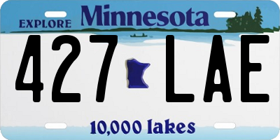 MN license plate 427LAE