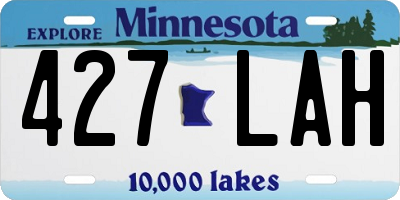 MN license plate 427LAH