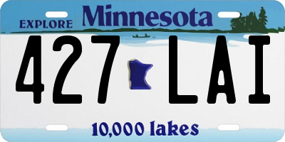 MN license plate 427LAI