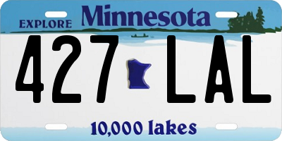 MN license plate 427LAL