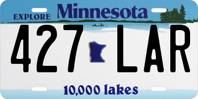 MN license plate 427LAR