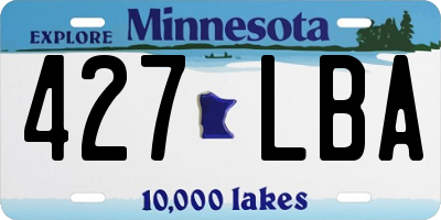 MN license plate 427LBA