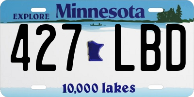 MN license plate 427LBD