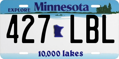 MN license plate 427LBL