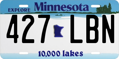 MN license plate 427LBN