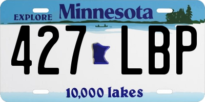 MN license plate 427LBP