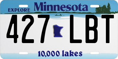 MN license plate 427LBT