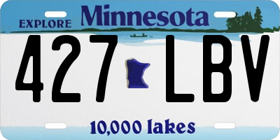 MN license plate 427LBV