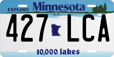 MN license plate 427LCA