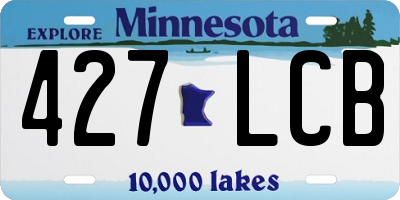 MN license plate 427LCB