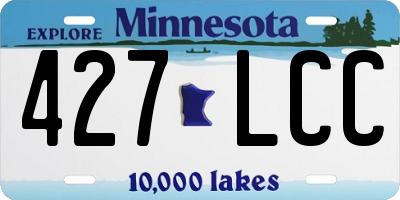 MN license plate 427LCC