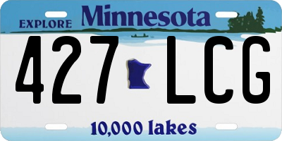 MN license plate 427LCG