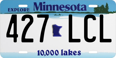 MN license plate 427LCL