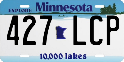 MN license plate 427LCP