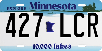 MN license plate 427LCR