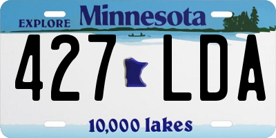 MN license plate 427LDA