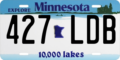 MN license plate 427LDB