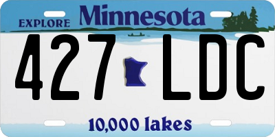 MN license plate 427LDC