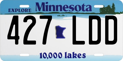 MN license plate 427LDD