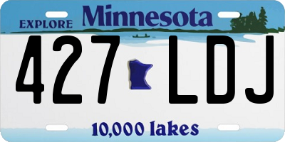 MN license plate 427LDJ