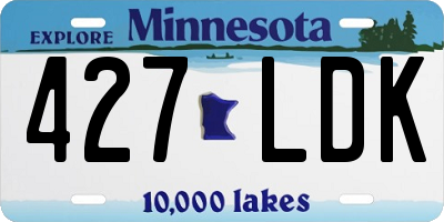 MN license plate 427LDK