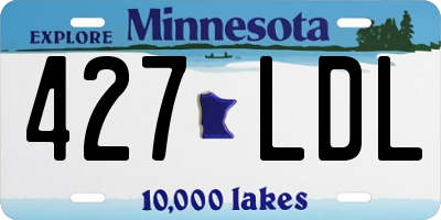 MN license plate 427LDL