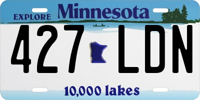 MN license plate 427LDN