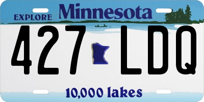 MN license plate 427LDQ