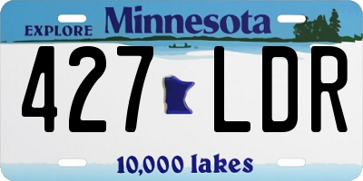 MN license plate 427LDR