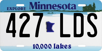 MN license plate 427LDS