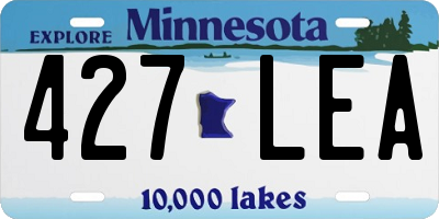 MN license plate 427LEA
