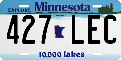 MN license plate 427LEC