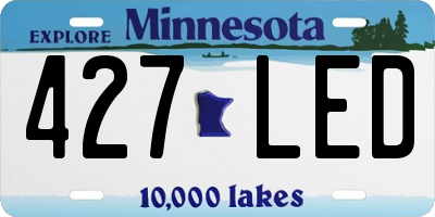 MN license plate 427LED