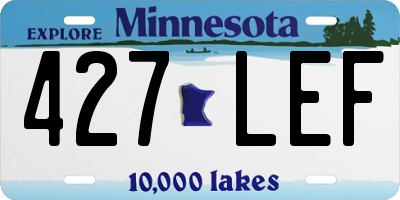MN license plate 427LEF