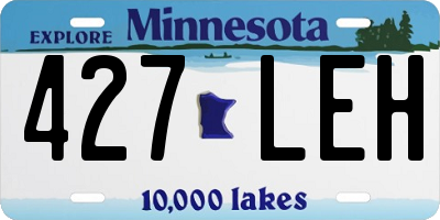 MN license plate 427LEH