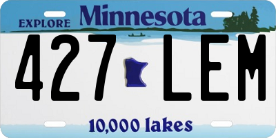MN license plate 427LEM