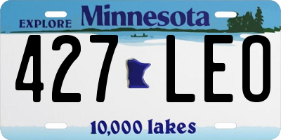 MN license plate 427LEO