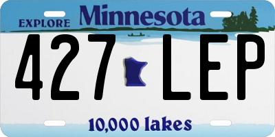 MN license plate 427LEP