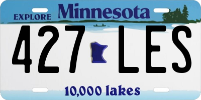 MN license plate 427LES