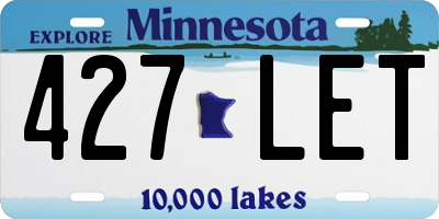 MN license plate 427LET
