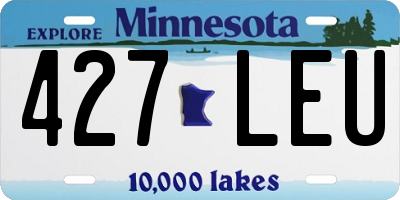 MN license plate 427LEU
