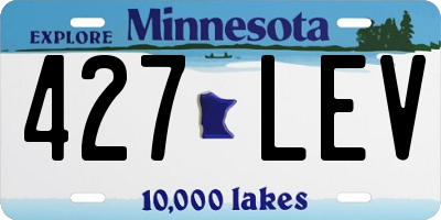 MN license plate 427LEV
