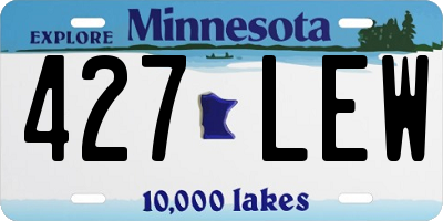 MN license plate 427LEW