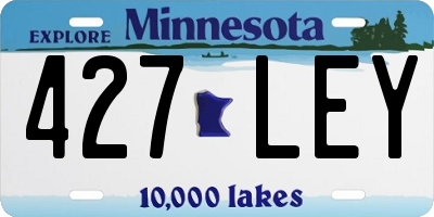 MN license plate 427LEY