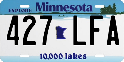 MN license plate 427LFA